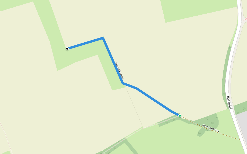 Steentjesweg walking route map in Gavere