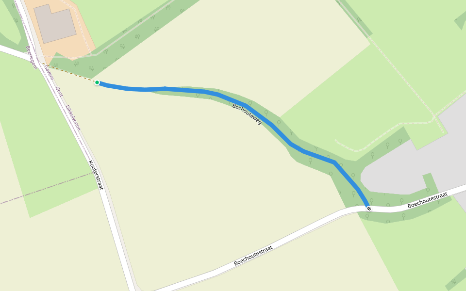 Bochouteweg walking route map in Zwalm