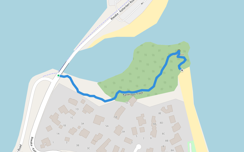 Kaiteriteri Track walking route map in Kaiteriteri