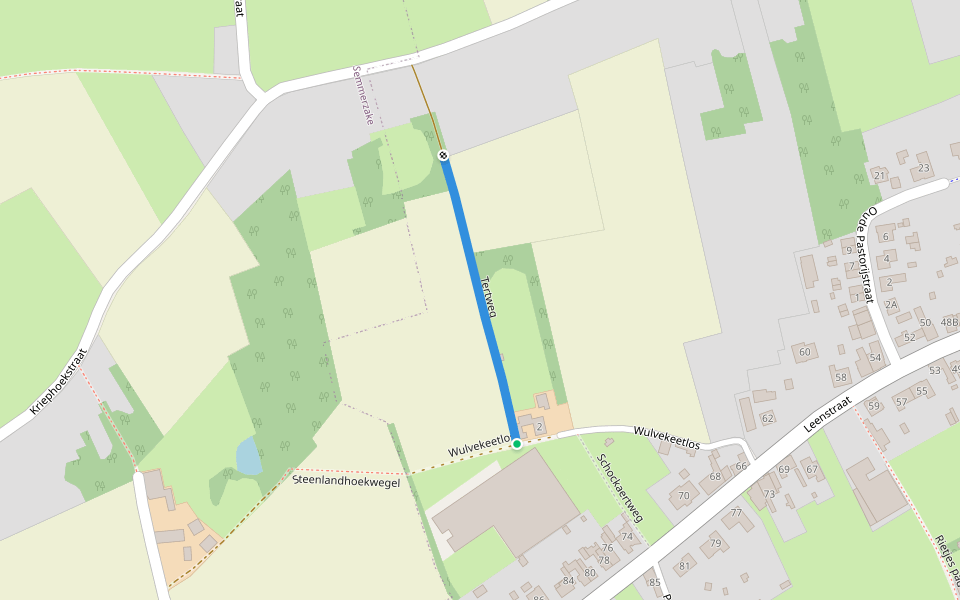 Tertweg walking route map in Gavere