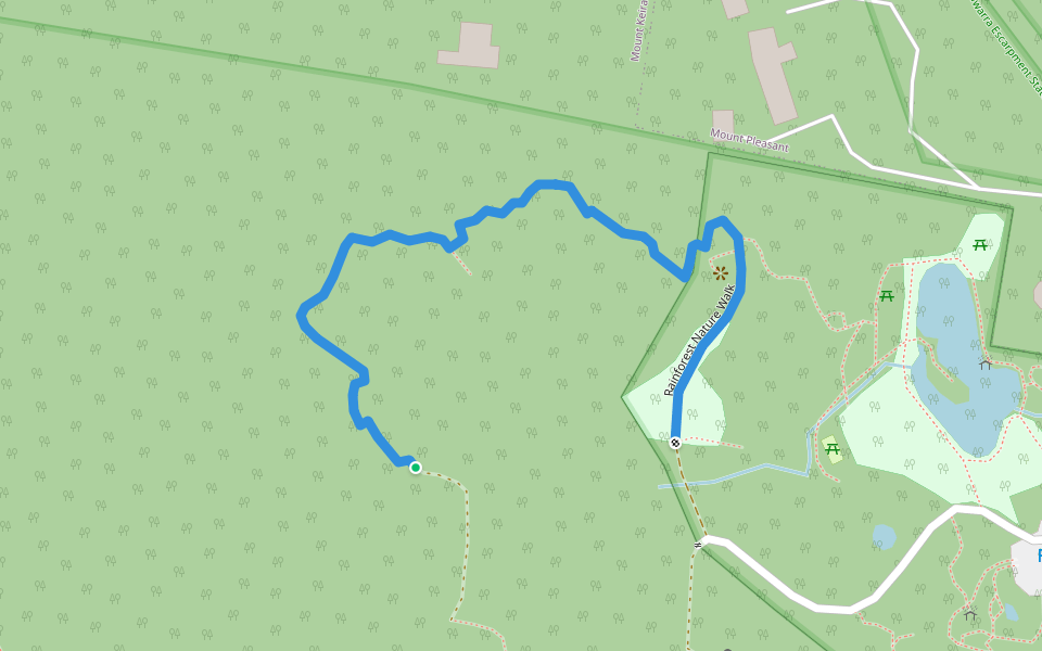 Rainforest Nature Walk walking route map in Mount Pleasant
