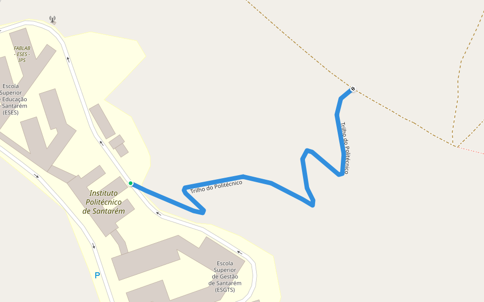 Trilho do Politécnico walking route map in Santarém