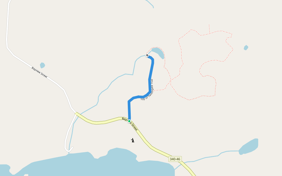 Top of Twillingate Trail walking route map in Twillingate