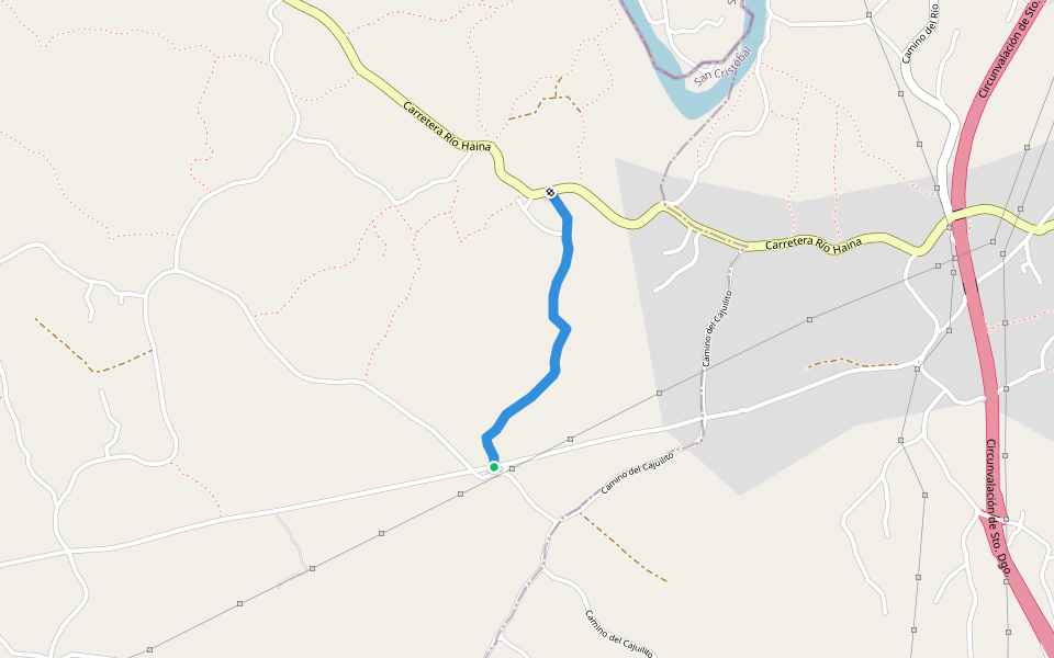 Trillo del Medio walking route map in Los Cacaos