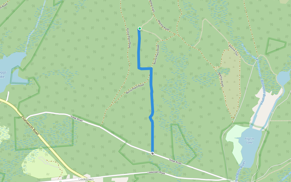 Old Batona Trail walking route map in Egg Harbor City