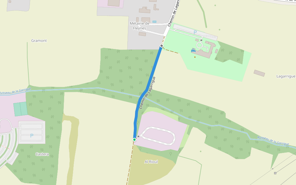 Chemin de Lagarrigue walking route map in Balma