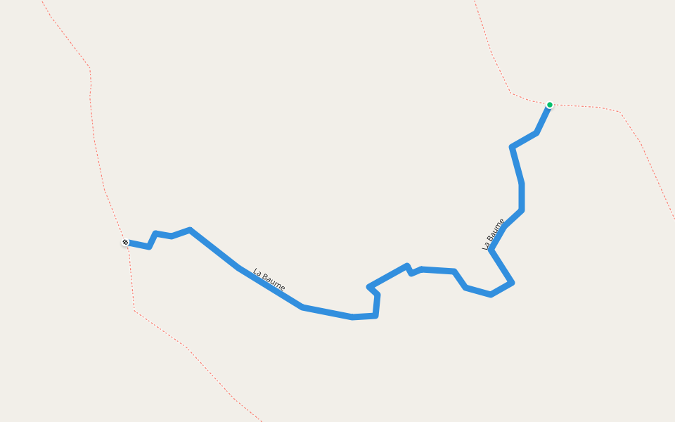 La Baume walking route map in Sanary-sur-Mer