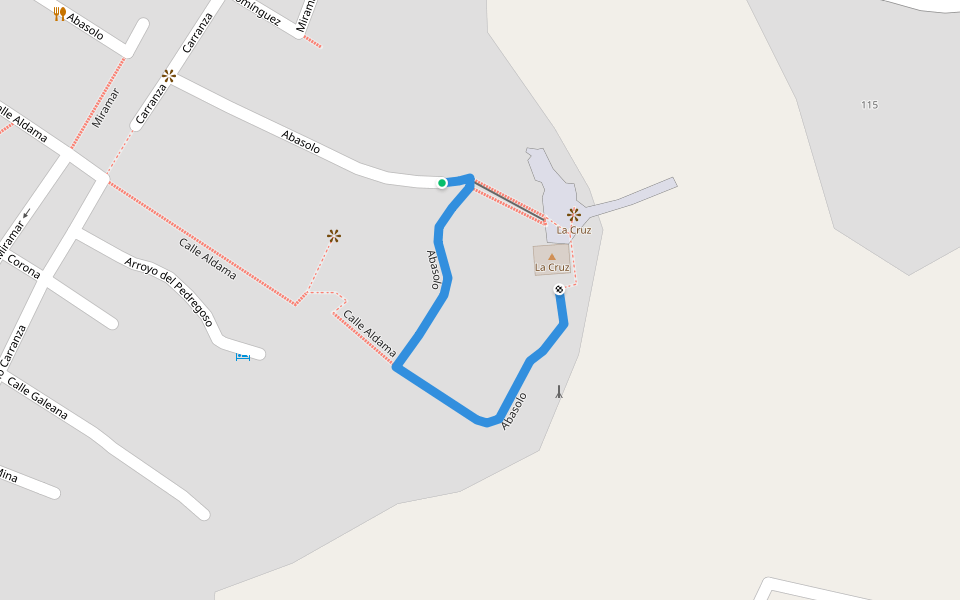 Abasolo walking route map in Puerto Vallarta