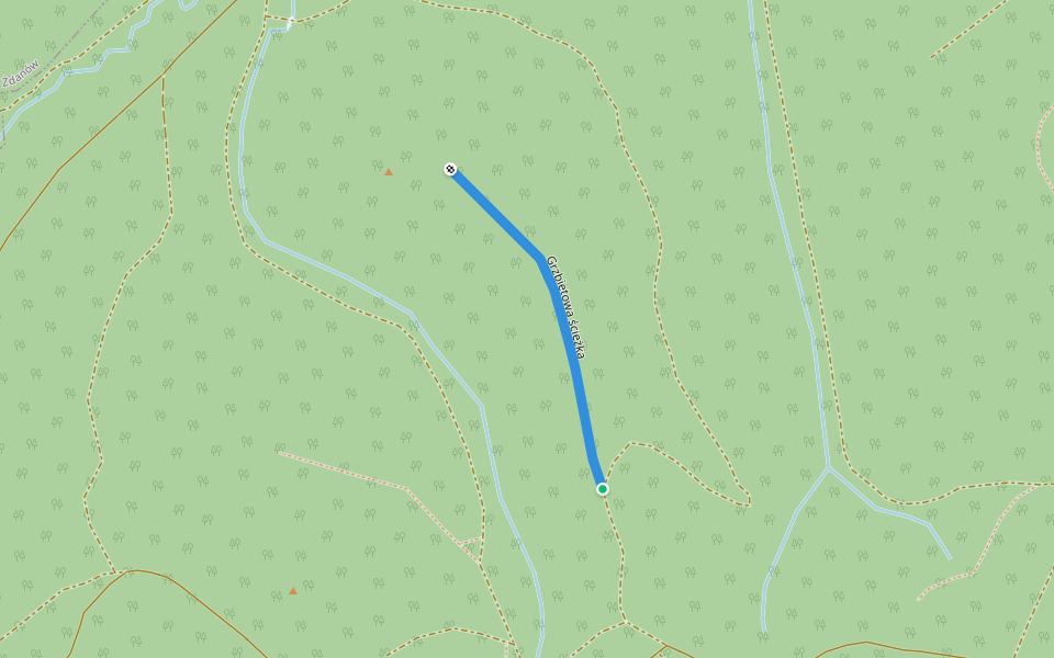 Grzbietowa ścieżka walking route map in Wilcza