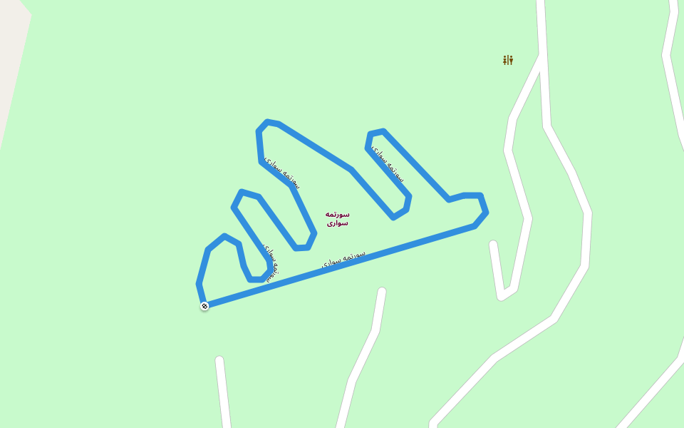سورتمه سواری walking route map in Tabriz