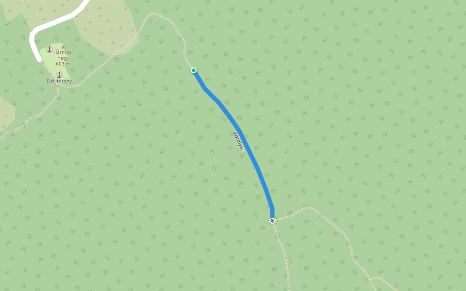 Kőfolyás walking route map in Hosszúhetény