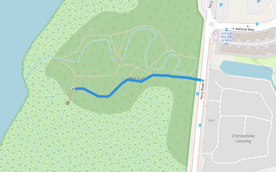 Spirit Trails walking route map in Delta