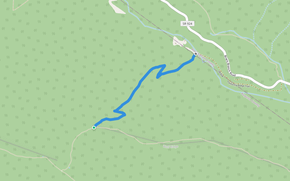 Lynn Trail walking route map in Montezuma