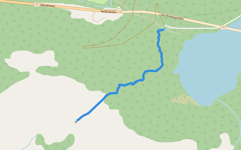Lappsteinan walking route map in Storvika