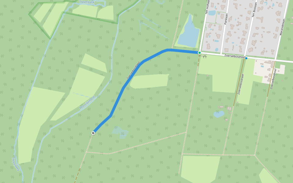 Zoerselbosdreef walking route map in Zoersel