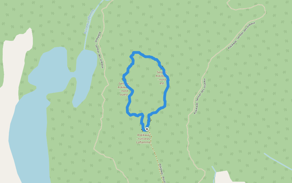 Askikwaj - Sentier des Belvéderes walking route map in La Corne
