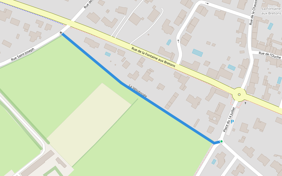 La Vélodyssée walking route map in Pornic