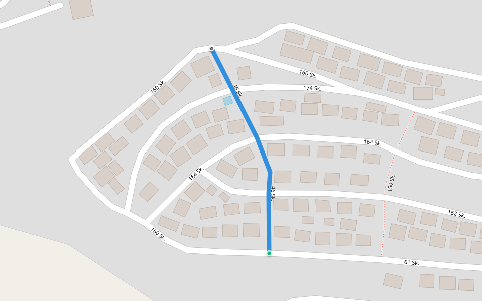 46 Sk. walking route map in Foça