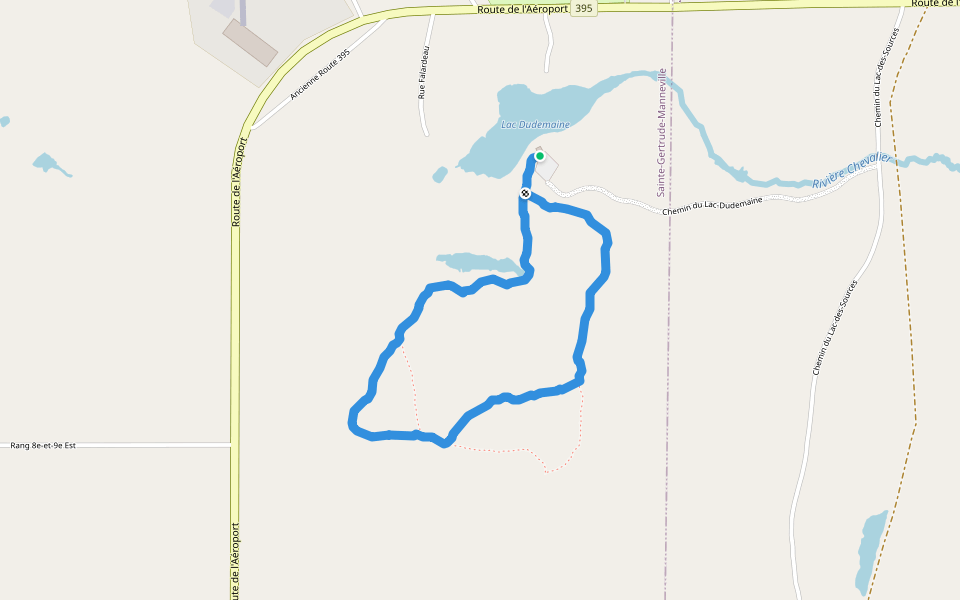 Sentier de raquette walking route map in Sainte-Gertrude-Manneville