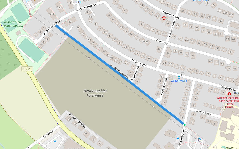 An der Baumschule walking route map in Niedernhausen