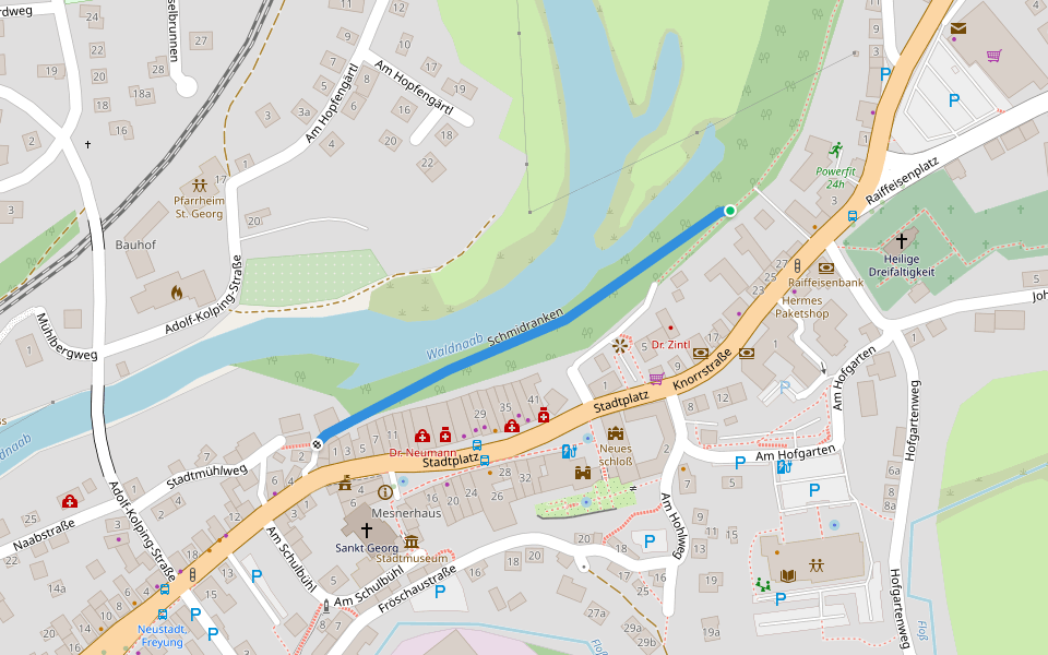 Schmidranken walking route map in Neustadt an der Waldnaab