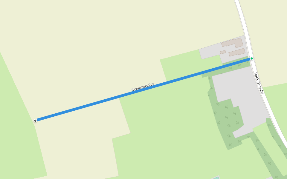 Reygersveldlos walking route map in Oosterzele