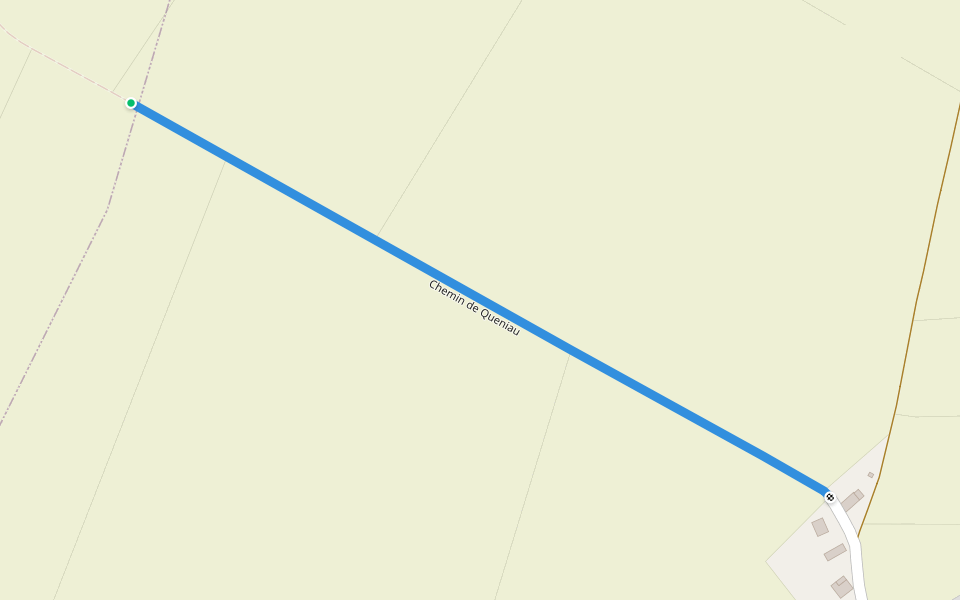 Chemin de Queniau walking route map in Vieux-Reng