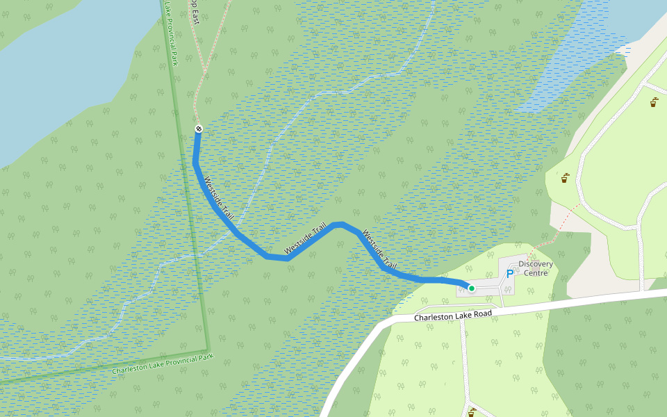 Westside Trail walking route map in Lansdowne