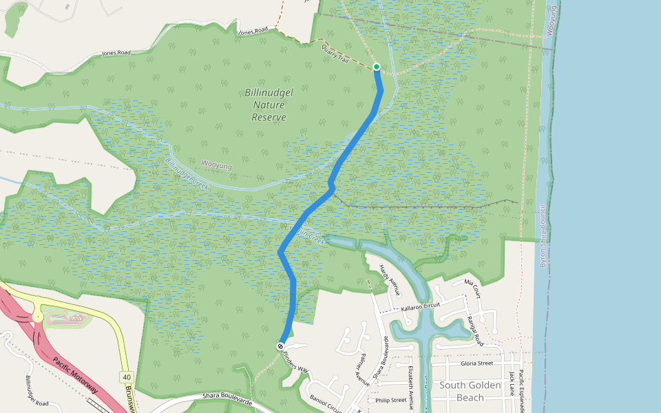Optus Trail walking route map in Wooyung
