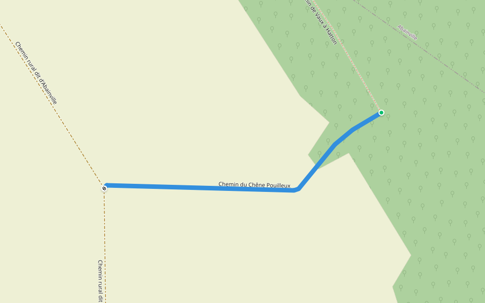 Chemin du Chêne Pouilleux walking route map in Gondrecourt-le-Château