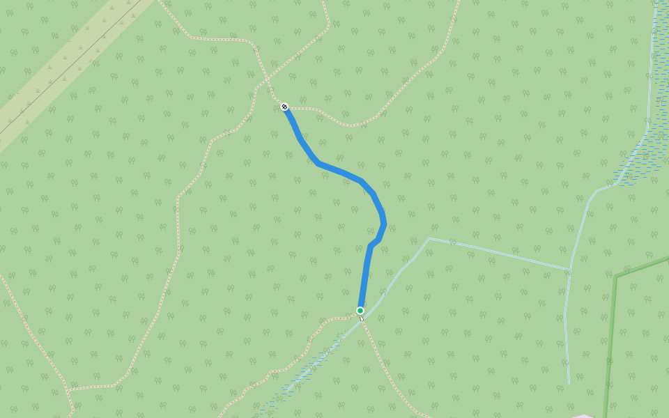 gamla skogstian walking route map in Huddinge