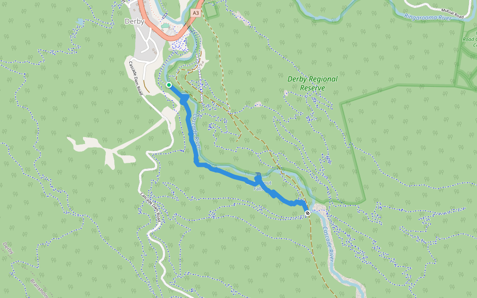 Axehead walking route map in Derby
