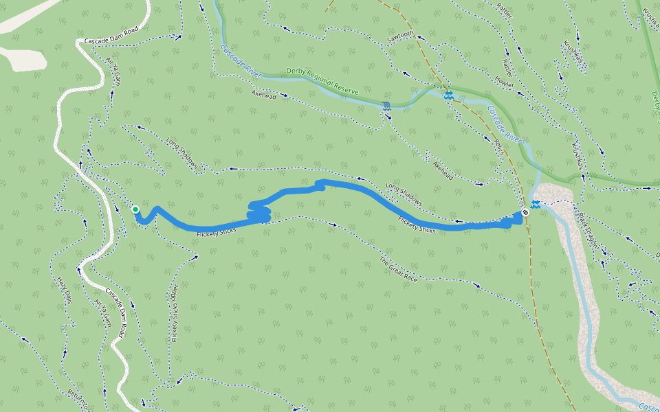 Flickety Sticks walking route map in Derby