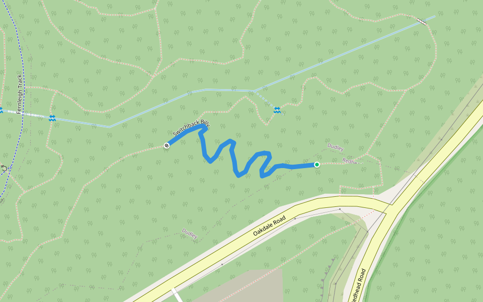 Switchback Billy walking route map in Redhead