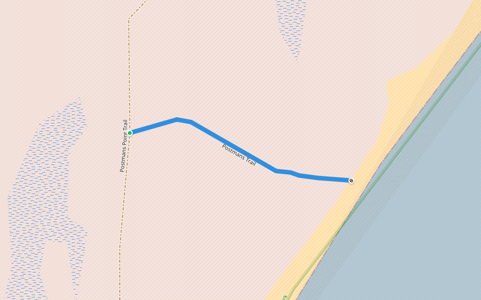 Postmans Trail walking route map in The Gap