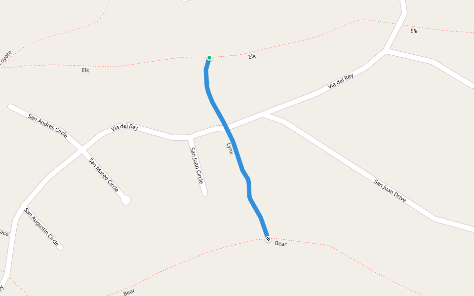 Lynx walking route map in Angel Fire