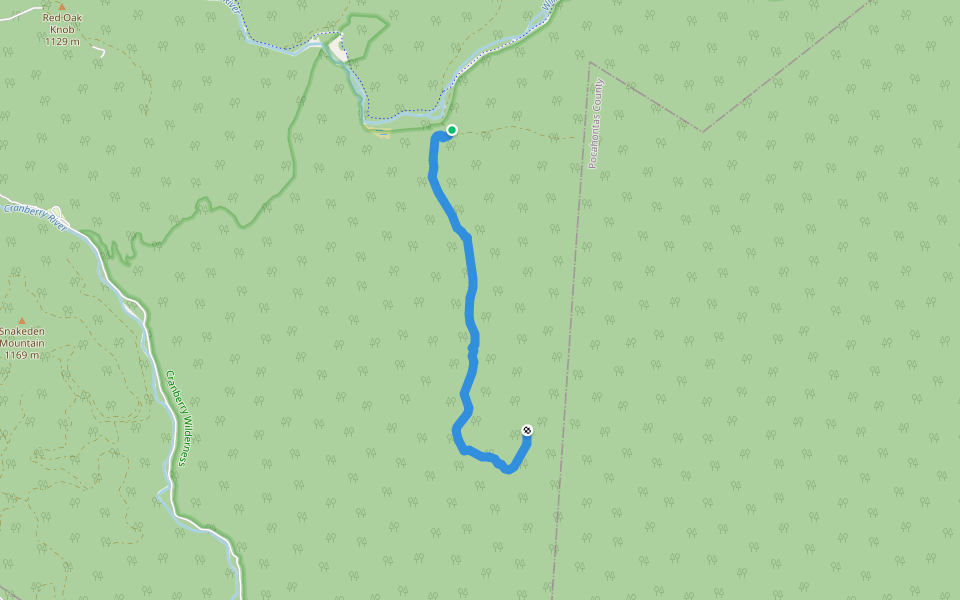 Little Fork Trail walking route map in Cowen