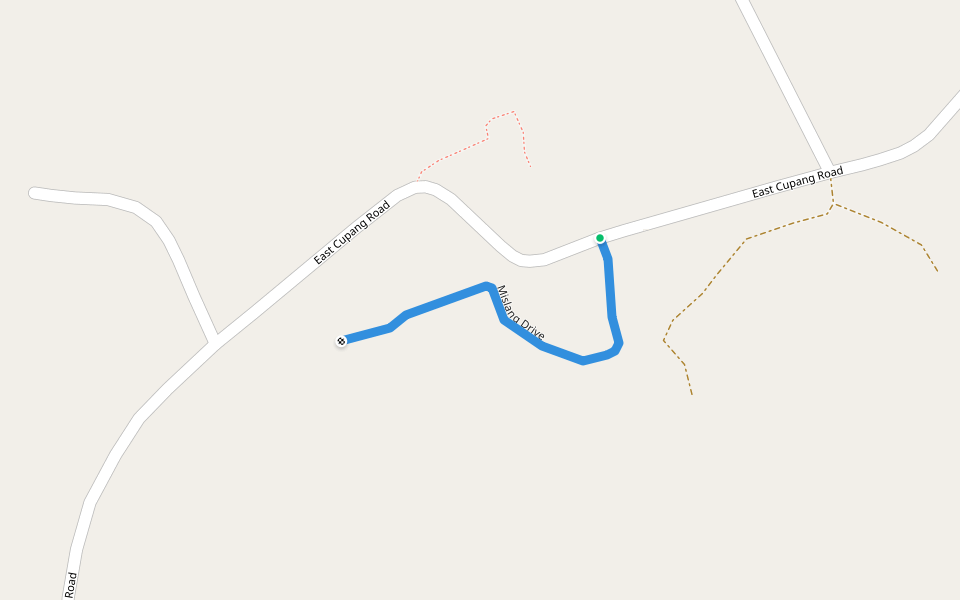 Mislang Drive walking route map in Lingayen