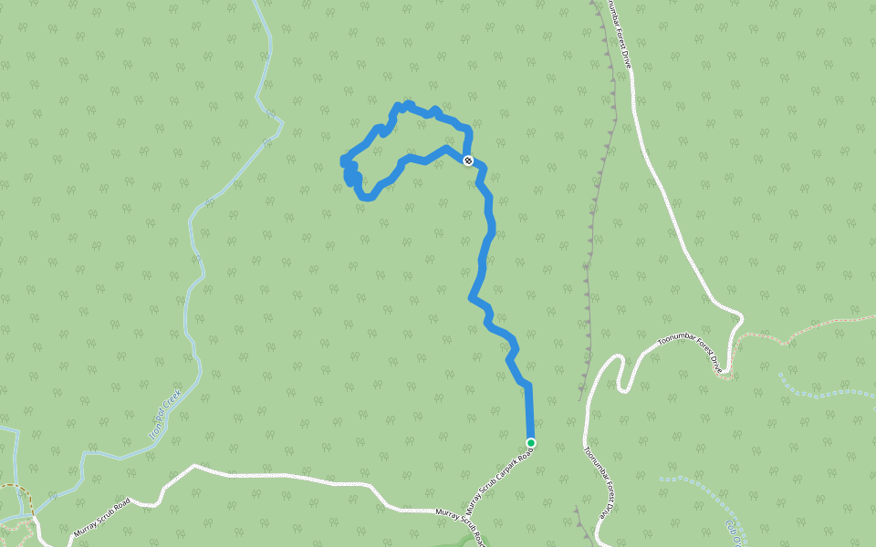 Murray Scrub Walk walking route map in Toonumbar