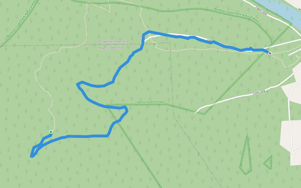 Jack Paulhamus Trail walking route map in Renovo