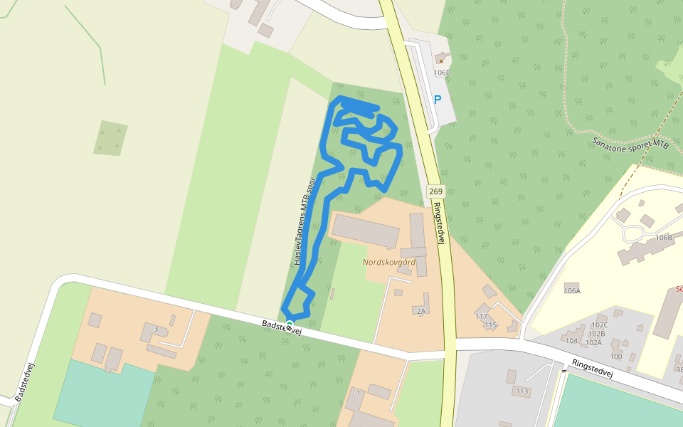 HaslevTagrens MTB spor walking route map in Haslev