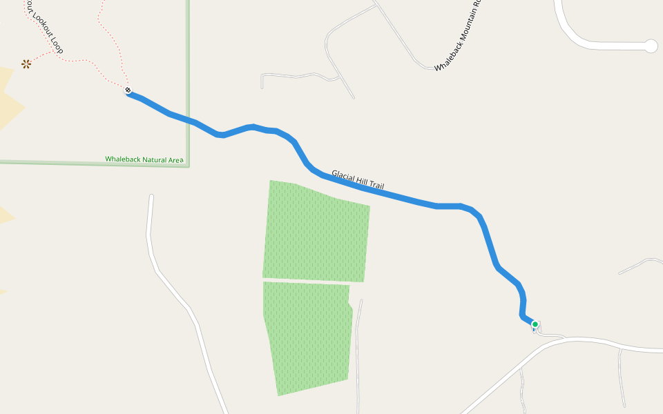 Glacial Hill Trail walking route map in Leland