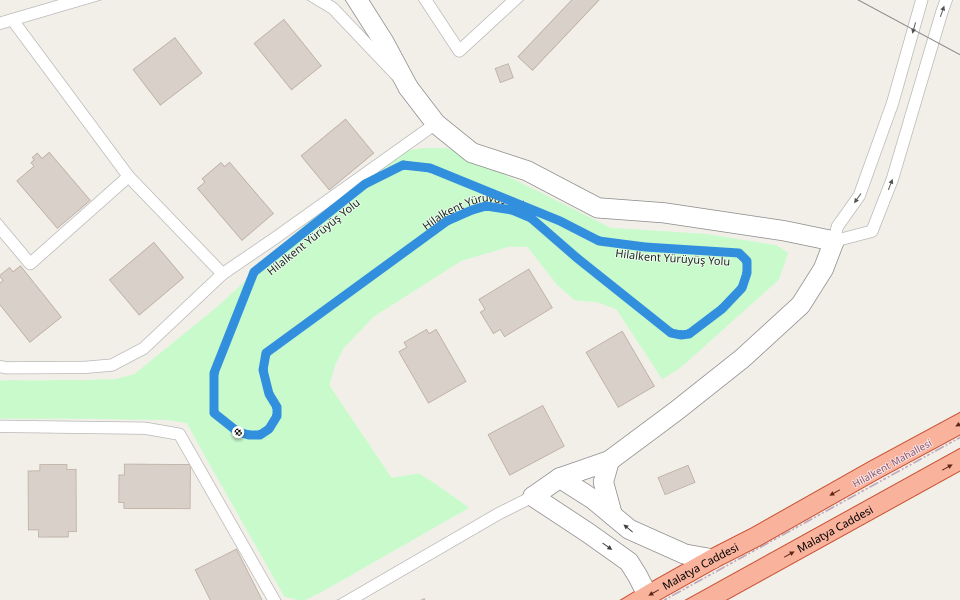 Hilalkent Yürüyüş Yolu walking route map in Elâzığ