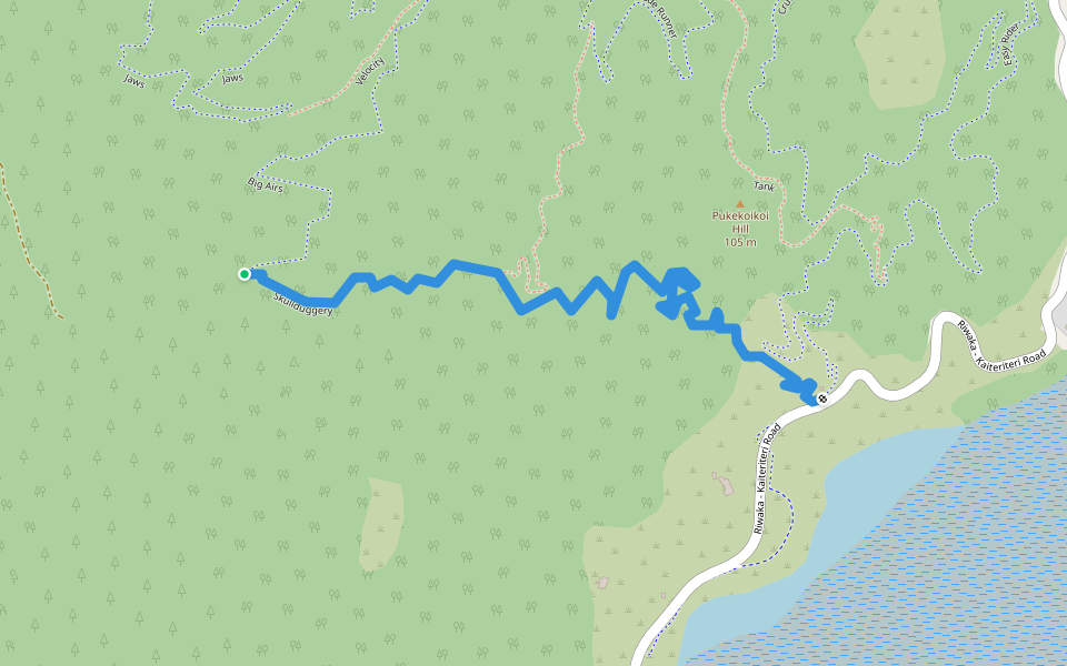Skullduggery walking route map in Kaiteriteri