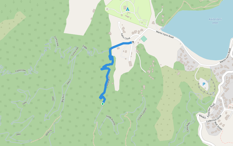 Revelation walking route map in Kaiteriteri