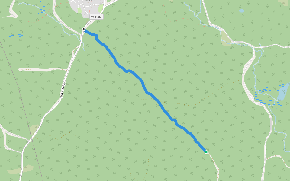 Siljansleden walking route map in Orsa