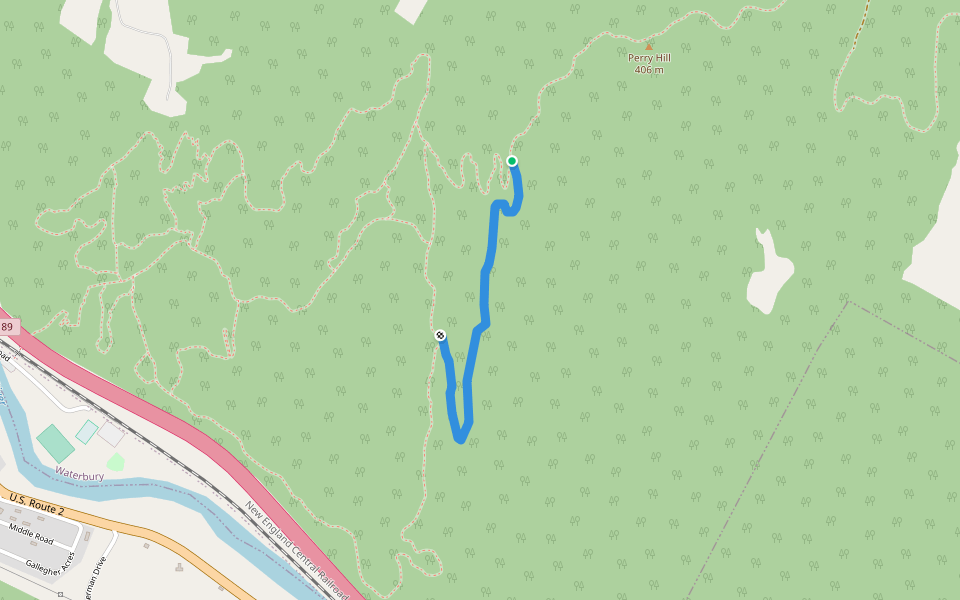 Burning Spear walking route map in Waterbury