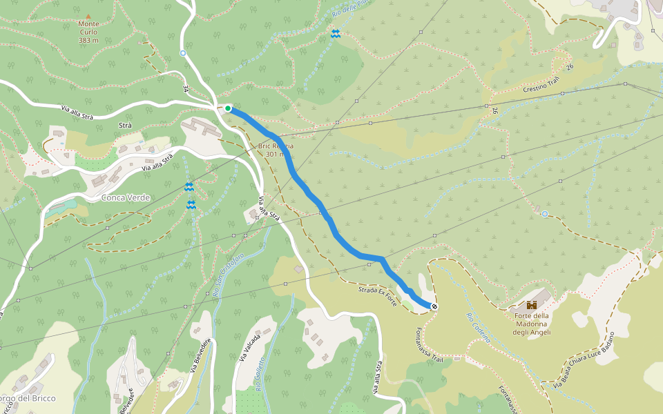 Fontanassa Trail - 28 walking route map in Conca Verde