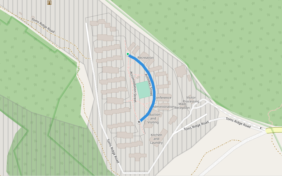 Activities Street walking route map in Christmas Island