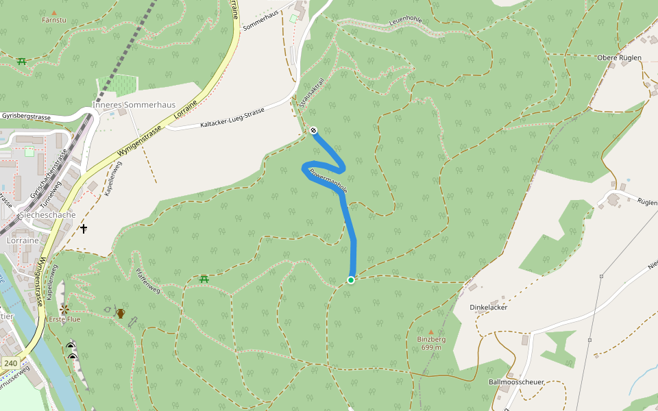 Powermanhole walking route map in Burgdorf